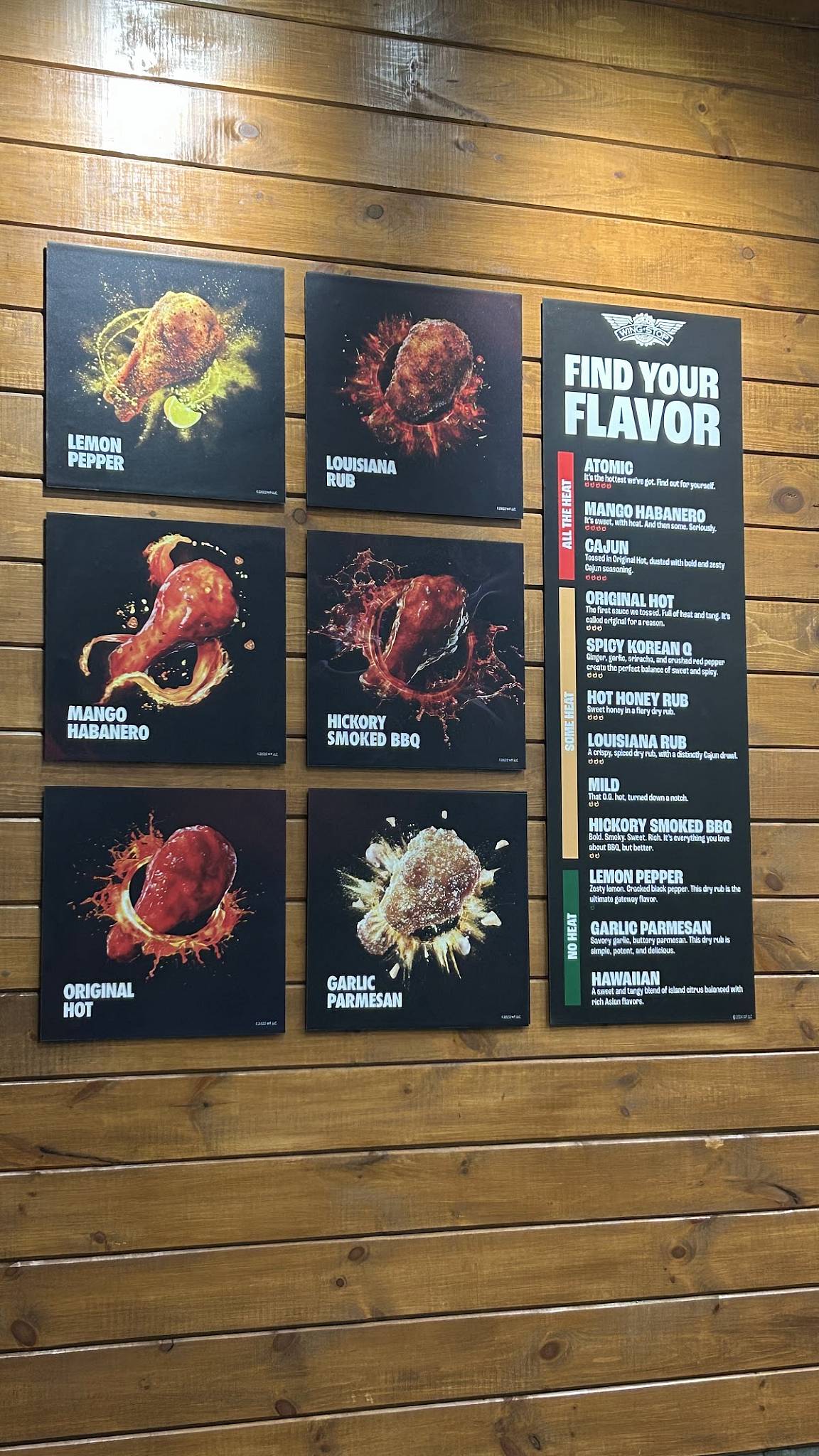 Wingstop меню
