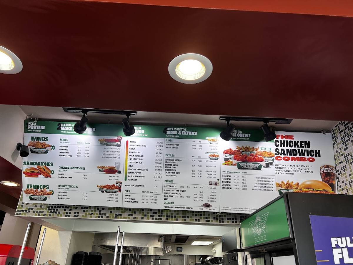 Wingstop меню