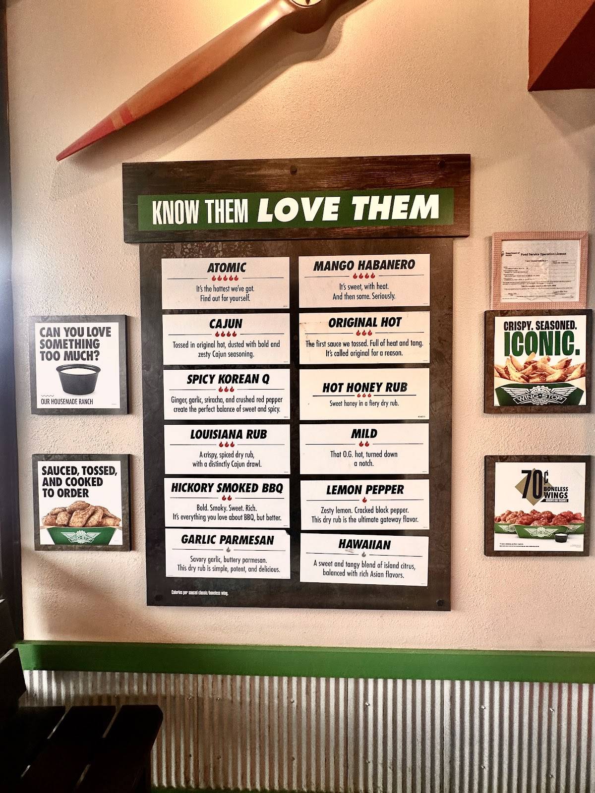 Wingstop меню