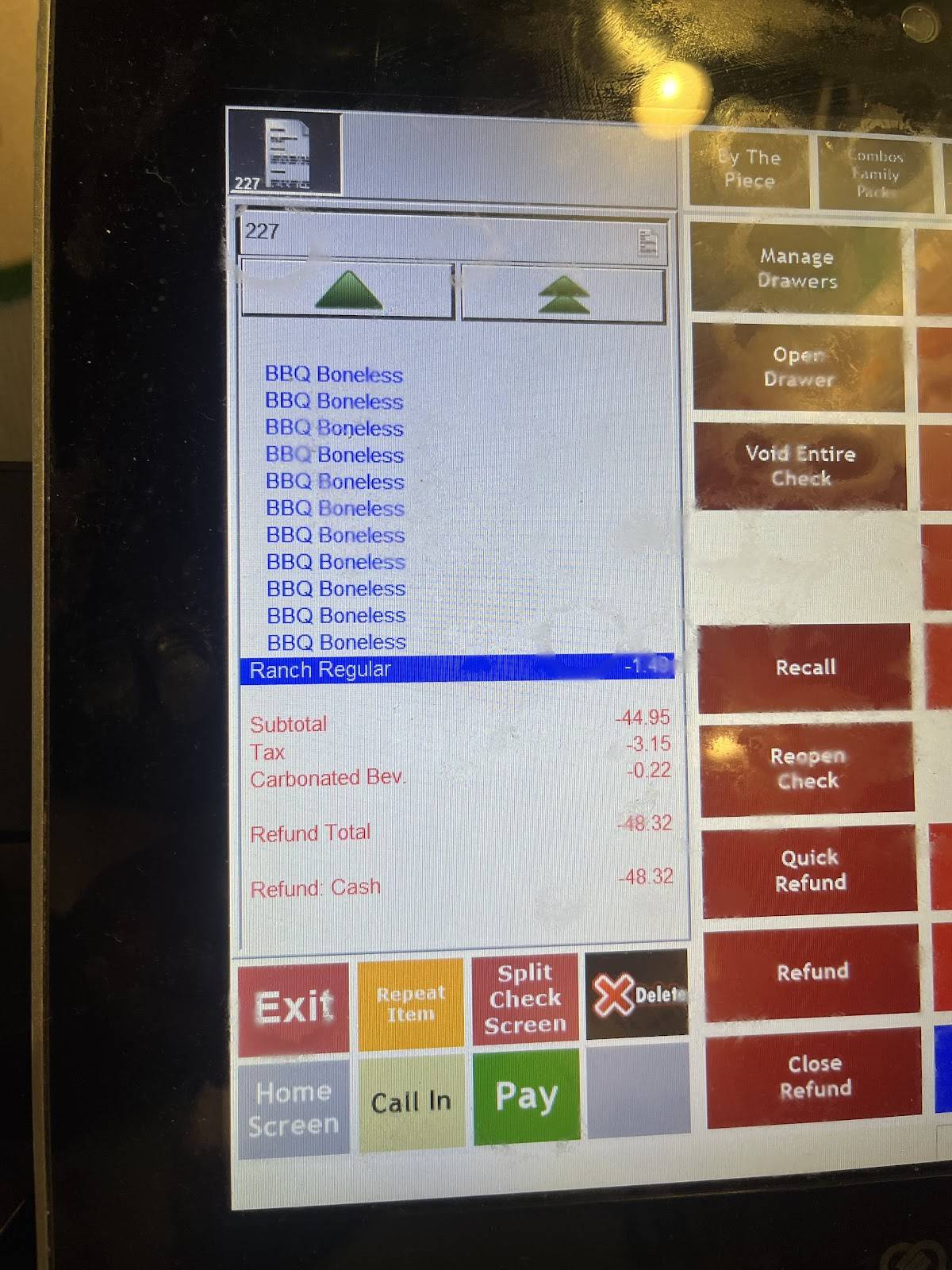 Wingstop меню