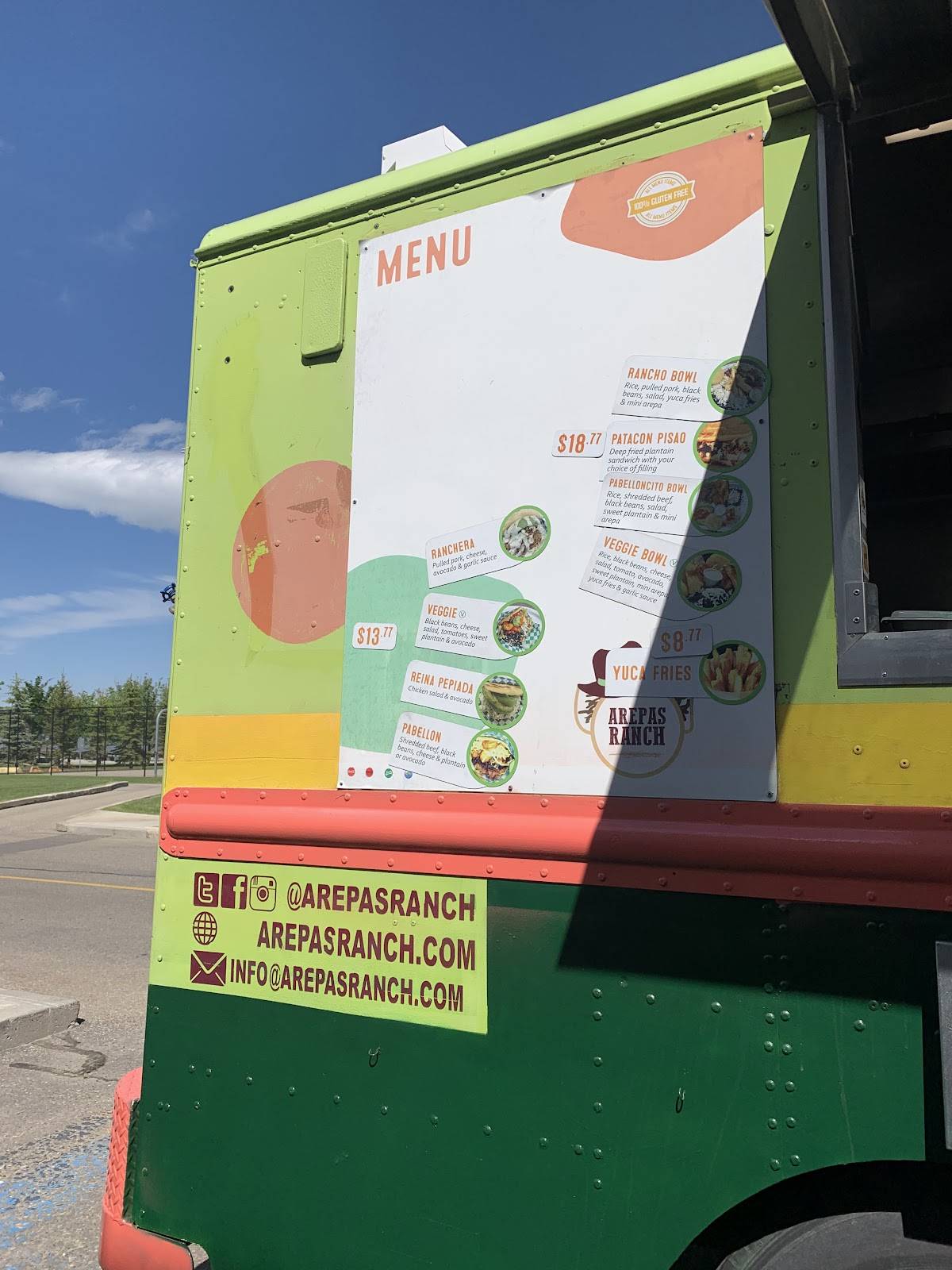 Arepas Ranch меню