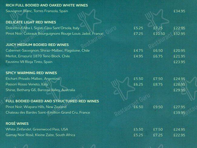 Grill Restaurant - Jurys Inn Chelsea меню