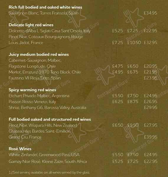 Grill Restaurant - Jurys Inn Chelsea меню