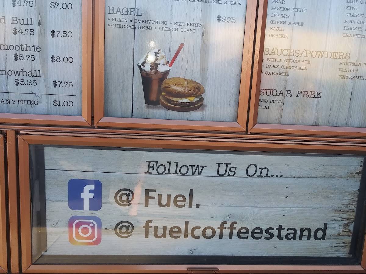 fuel. coffee stand меню