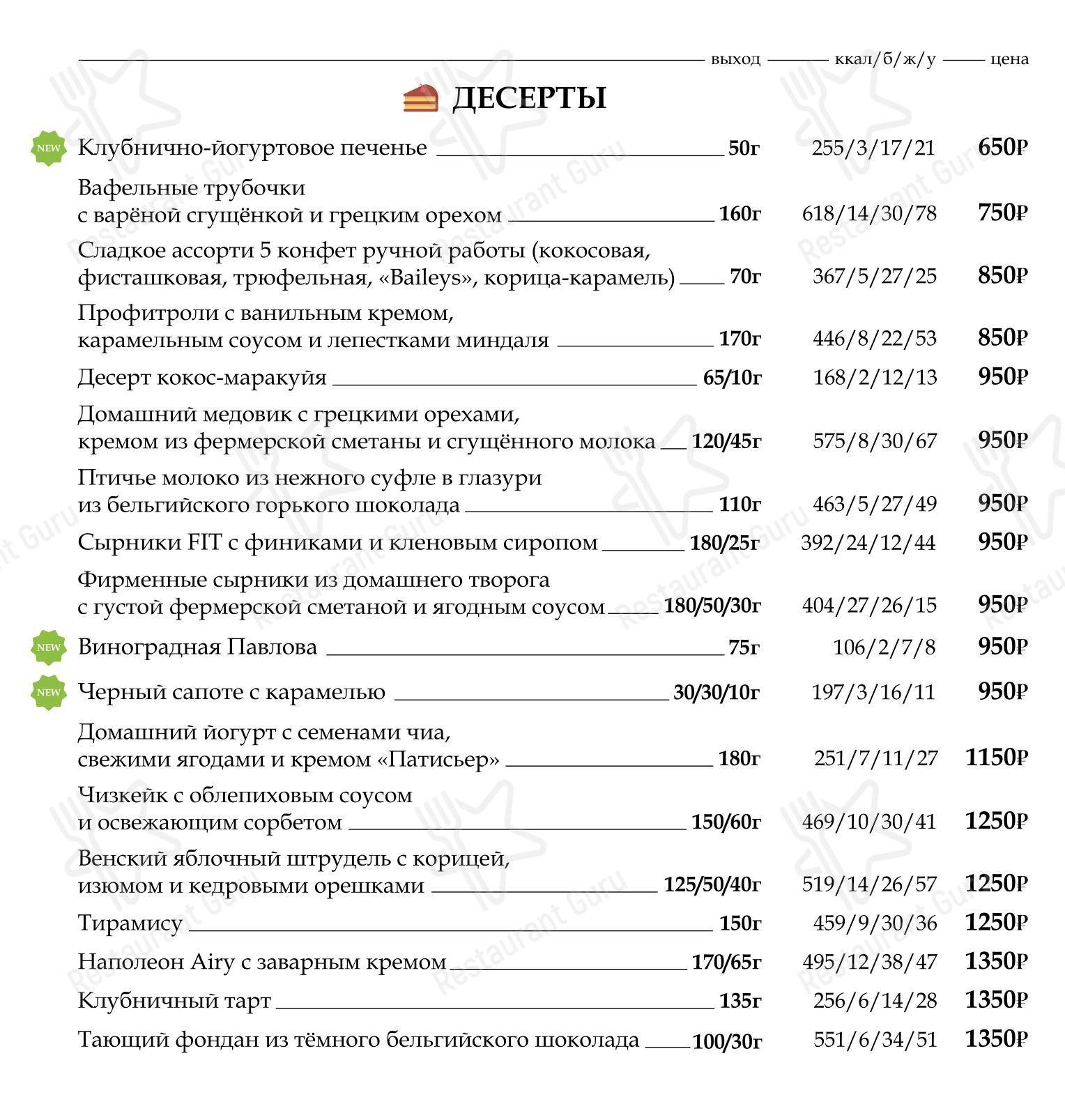 Коктейльная карта ресторана BambooBar в Москве