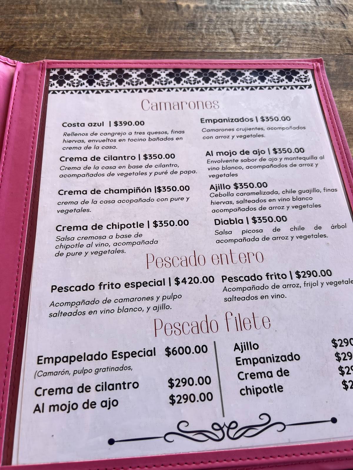 Encanto Restaurante меню