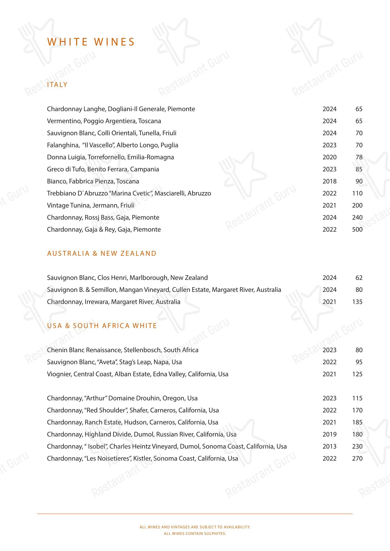 Group Booking Menu ресторана NIJŪ