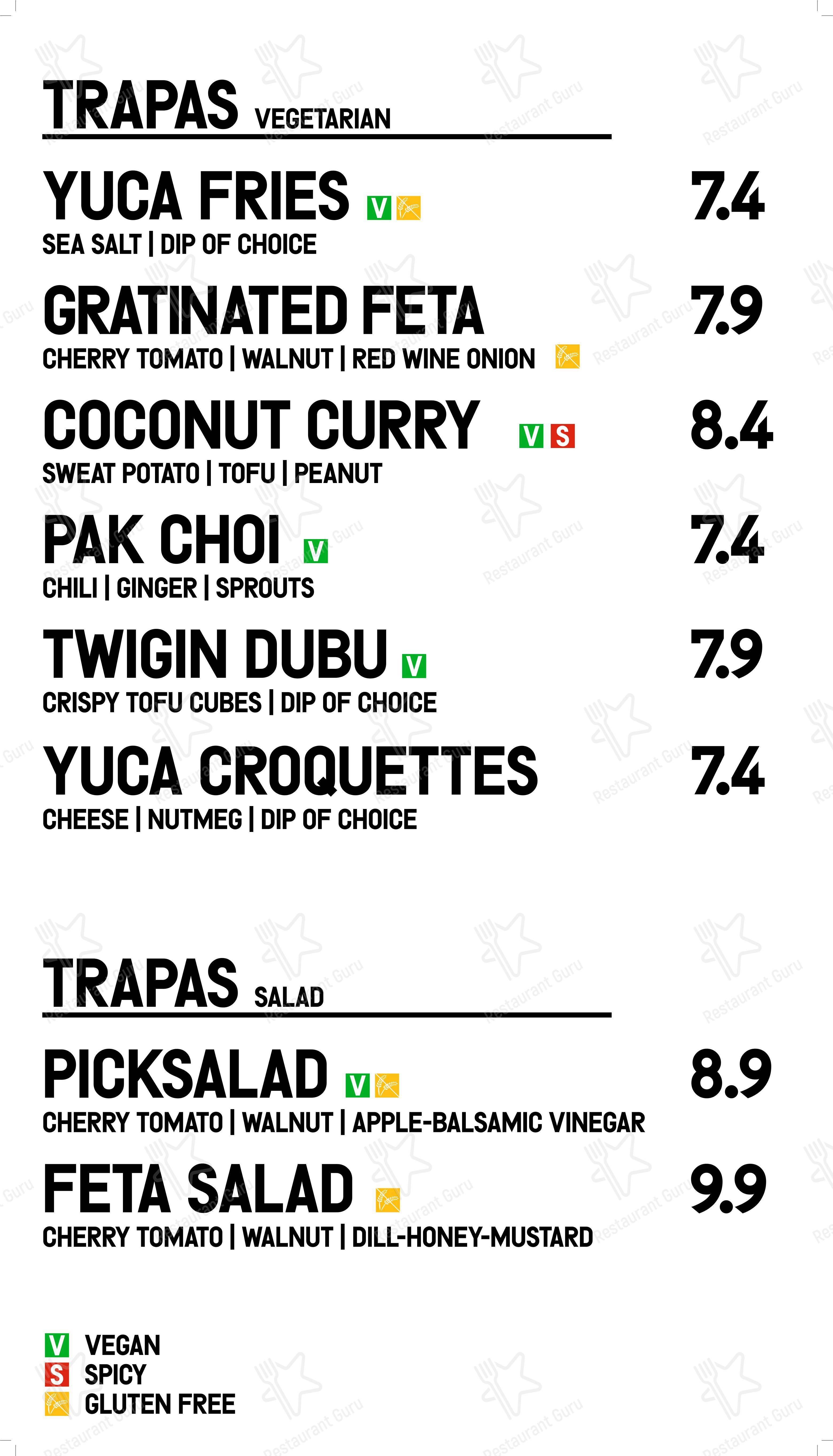 Trapas в Кёльне - Lunch Menu