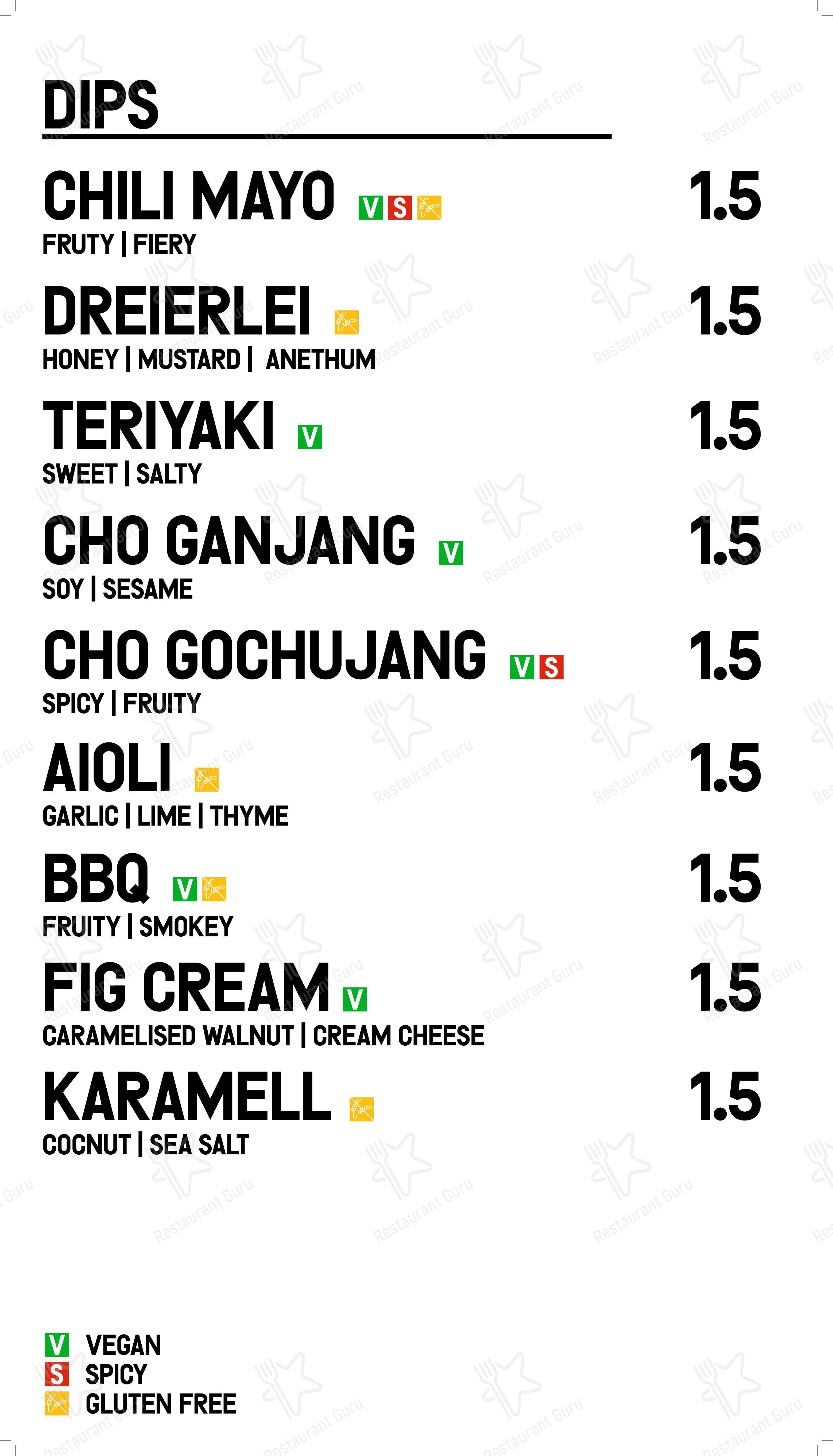 Trapas в Кёльне - Dinner Menu