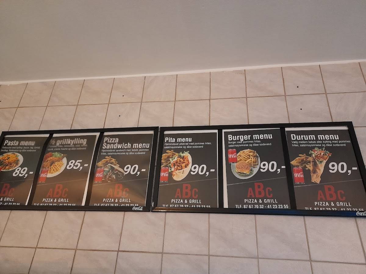 ABC Pizza Og Grill меню