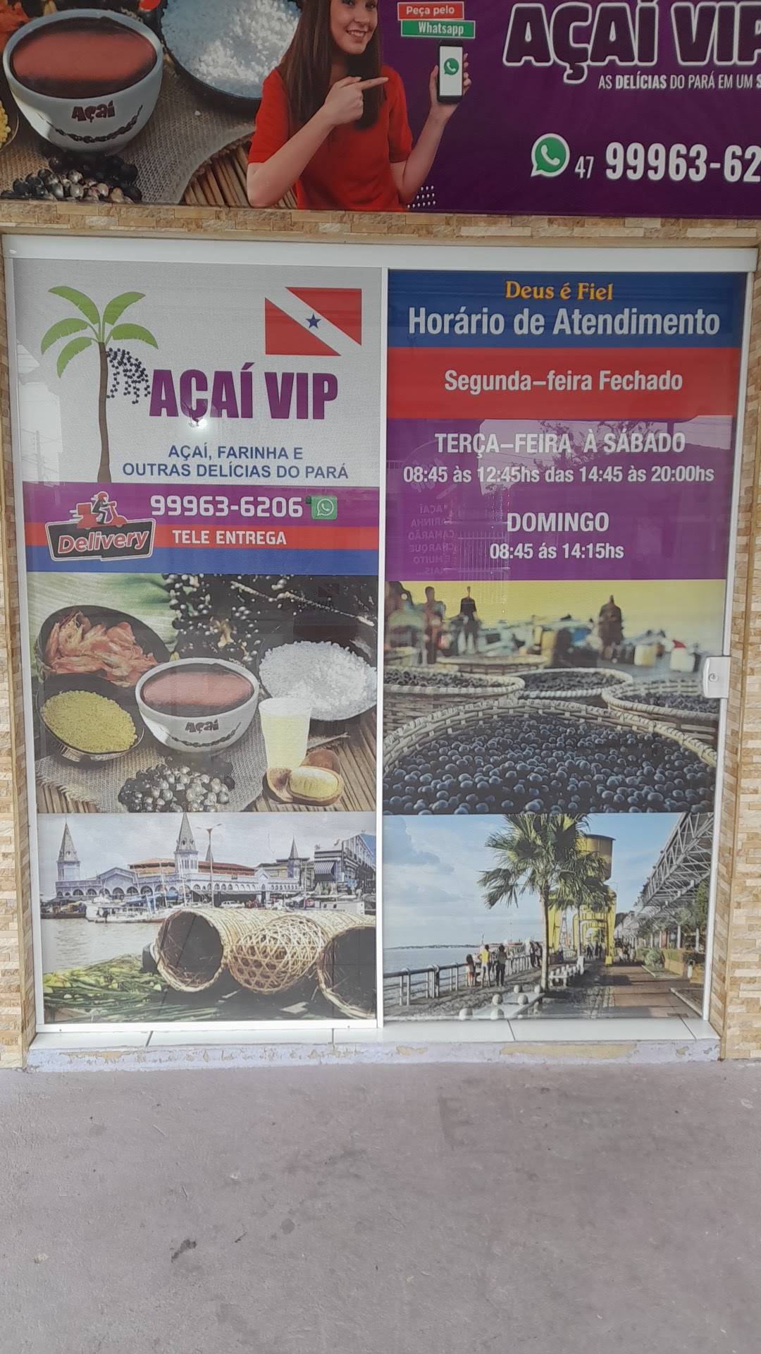 AÇAÍ VIP меню