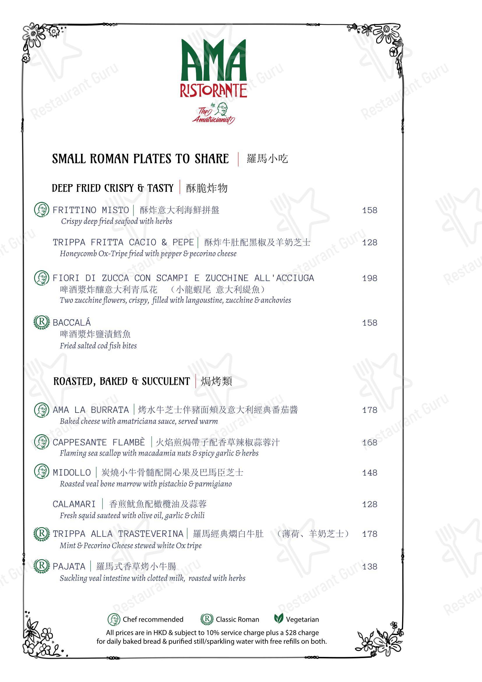 Меню ресторана AMA Ristorante - Коктейльная карта