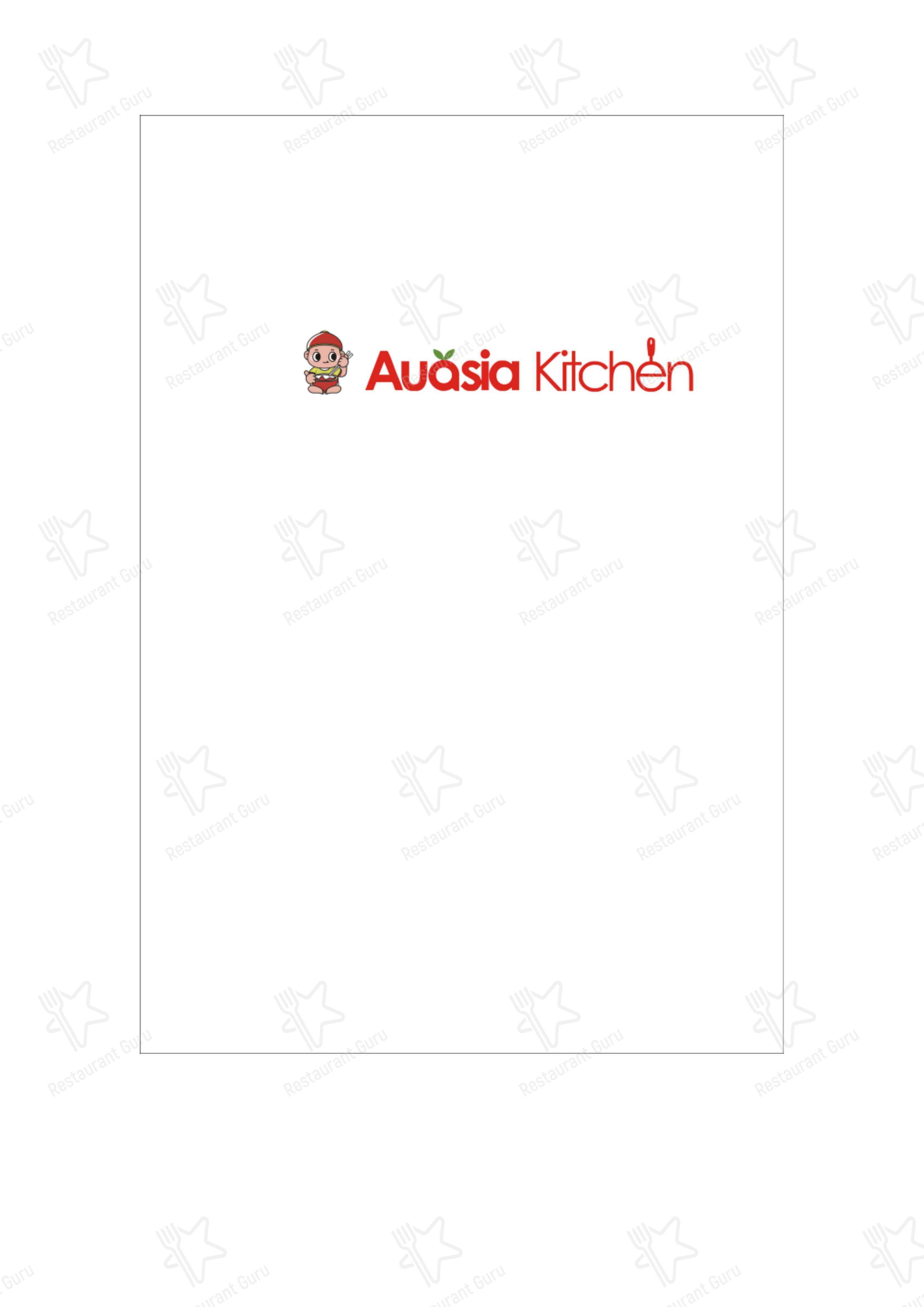 Меню ресторана AUASIA Kitchen - Меню
