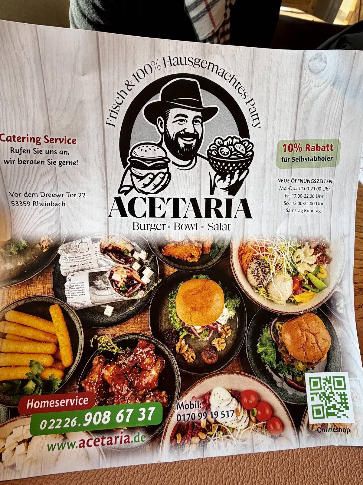 Acetaria Catering, Bowl & Salat меню
