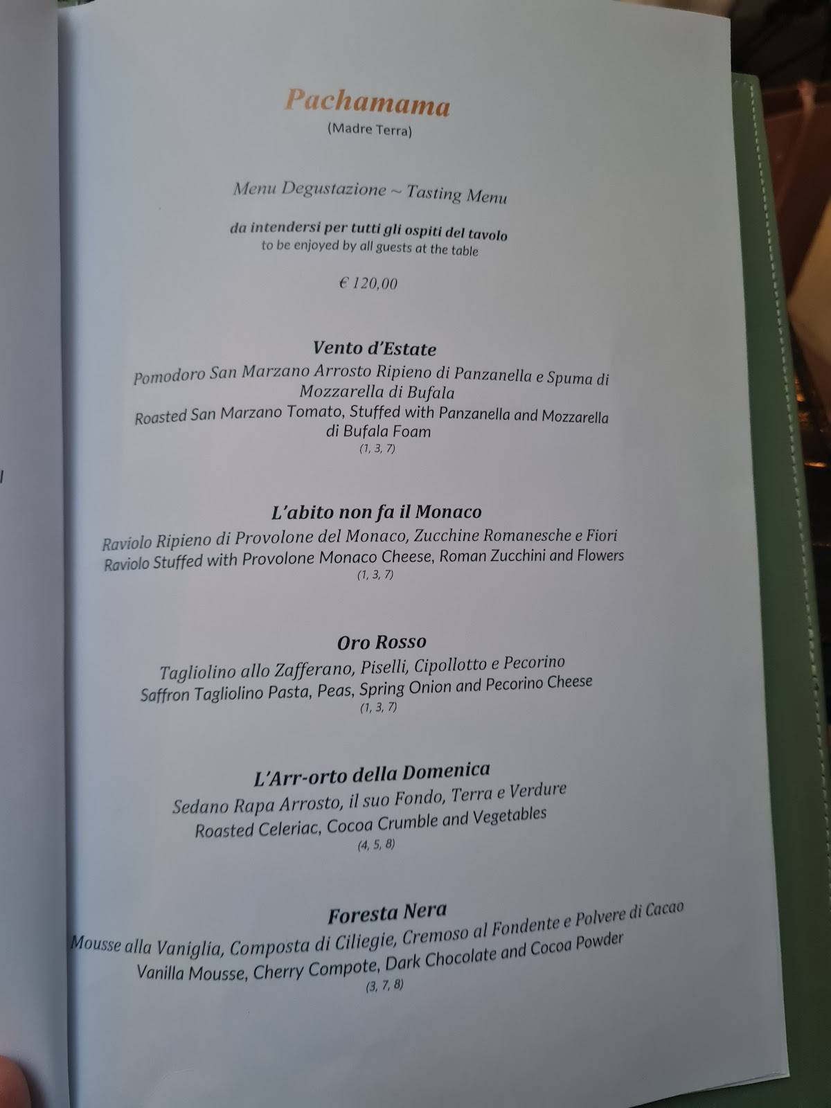 Adelaide Ristorante & In Salotto меню