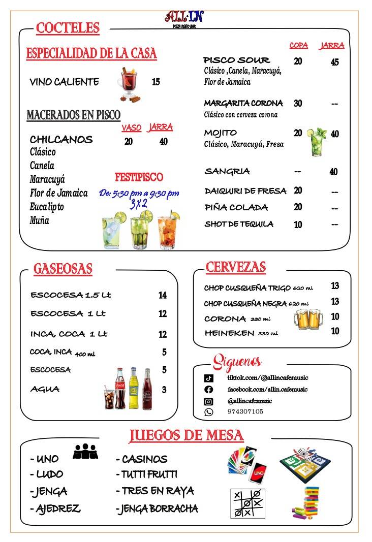 All In Pizza Resto Bar меню