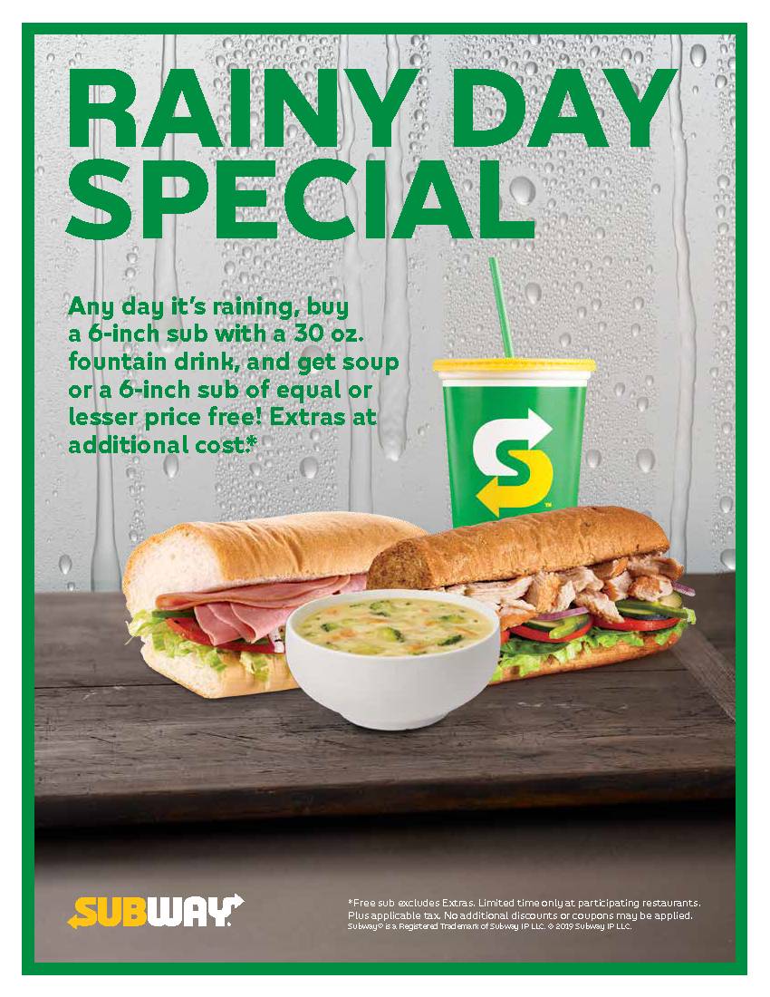 Subway меню