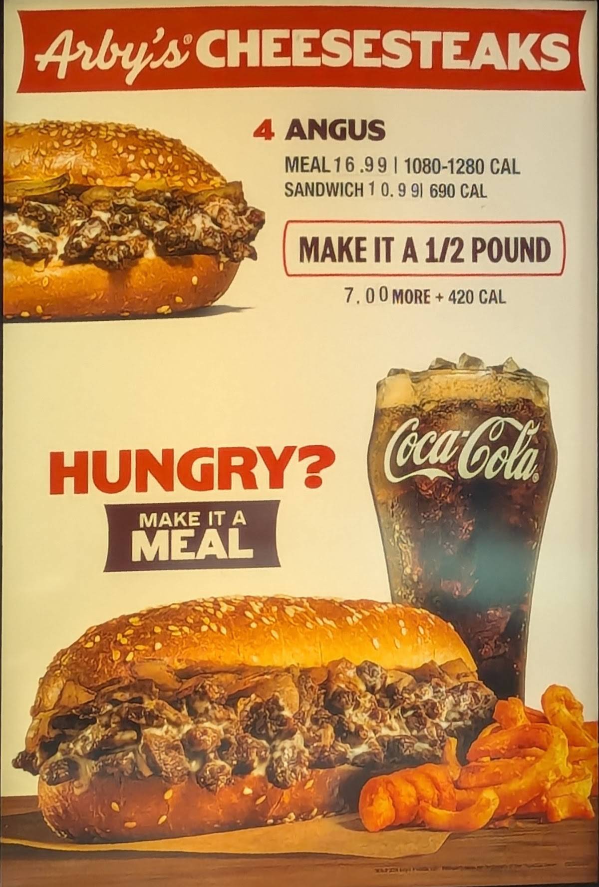 Arby's меню