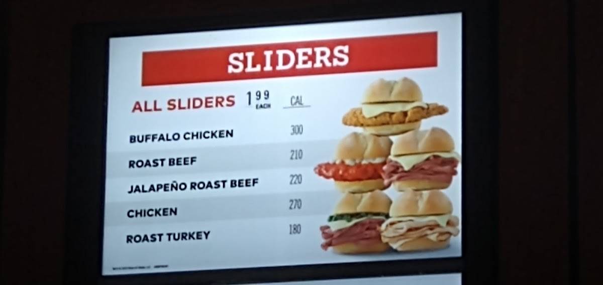 Arby's меню