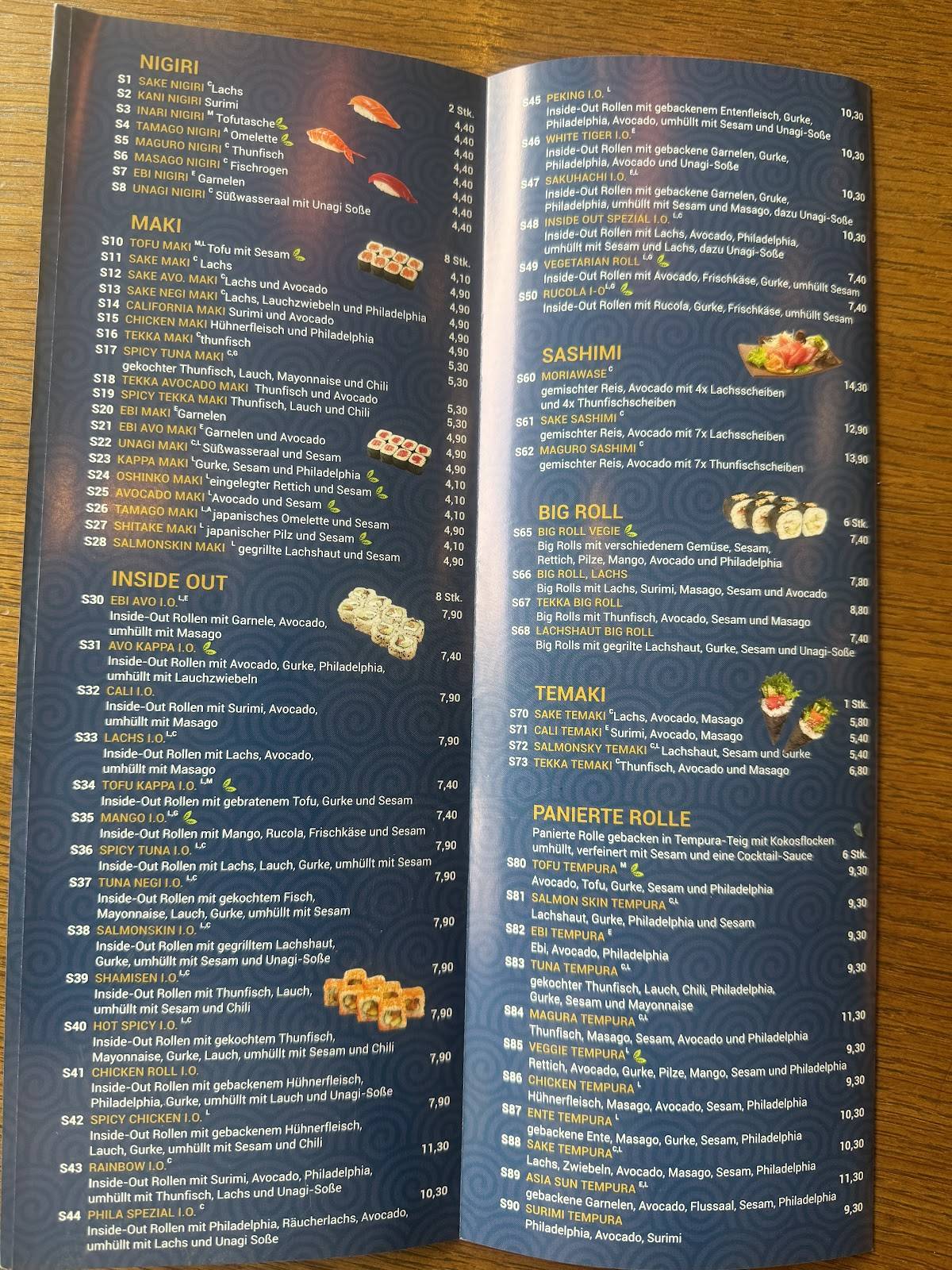 Asia Sun Rostock меню