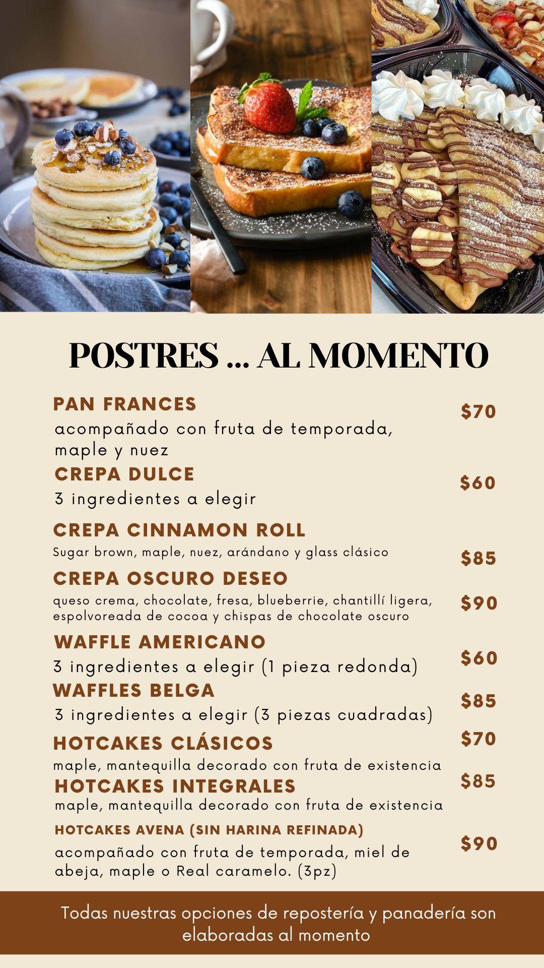 Azúcar café, cafetería de autor меню