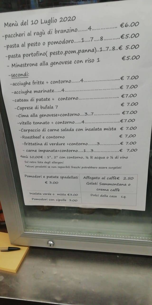 Bar Pasticceria Vignolo Genova меню