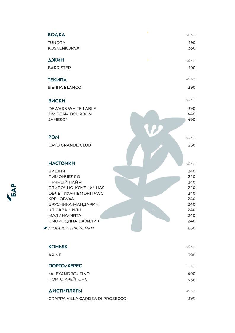Bistro Pizzateca 9/8 меню