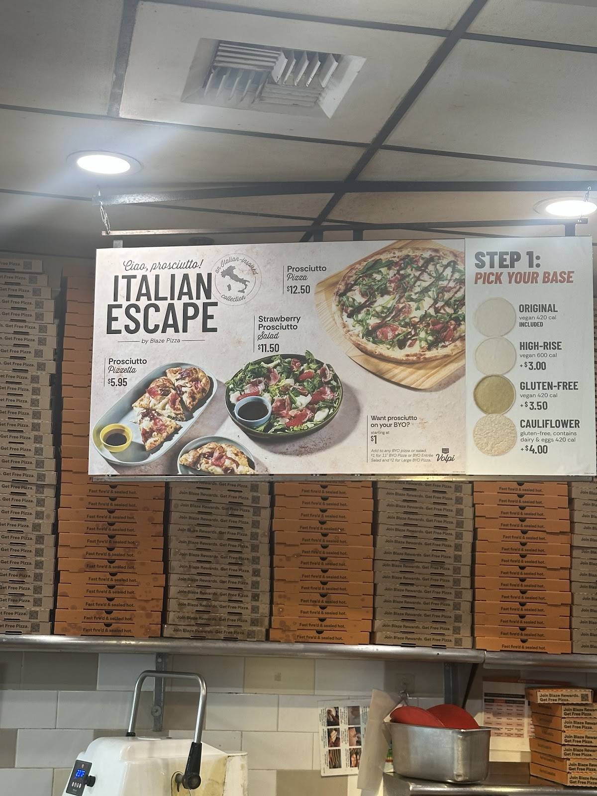 Blaze Pizza меню