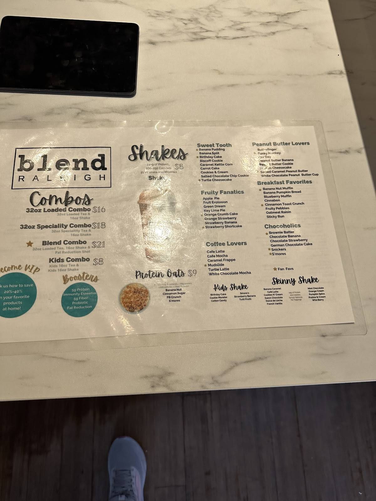 Blend Raleigh меню