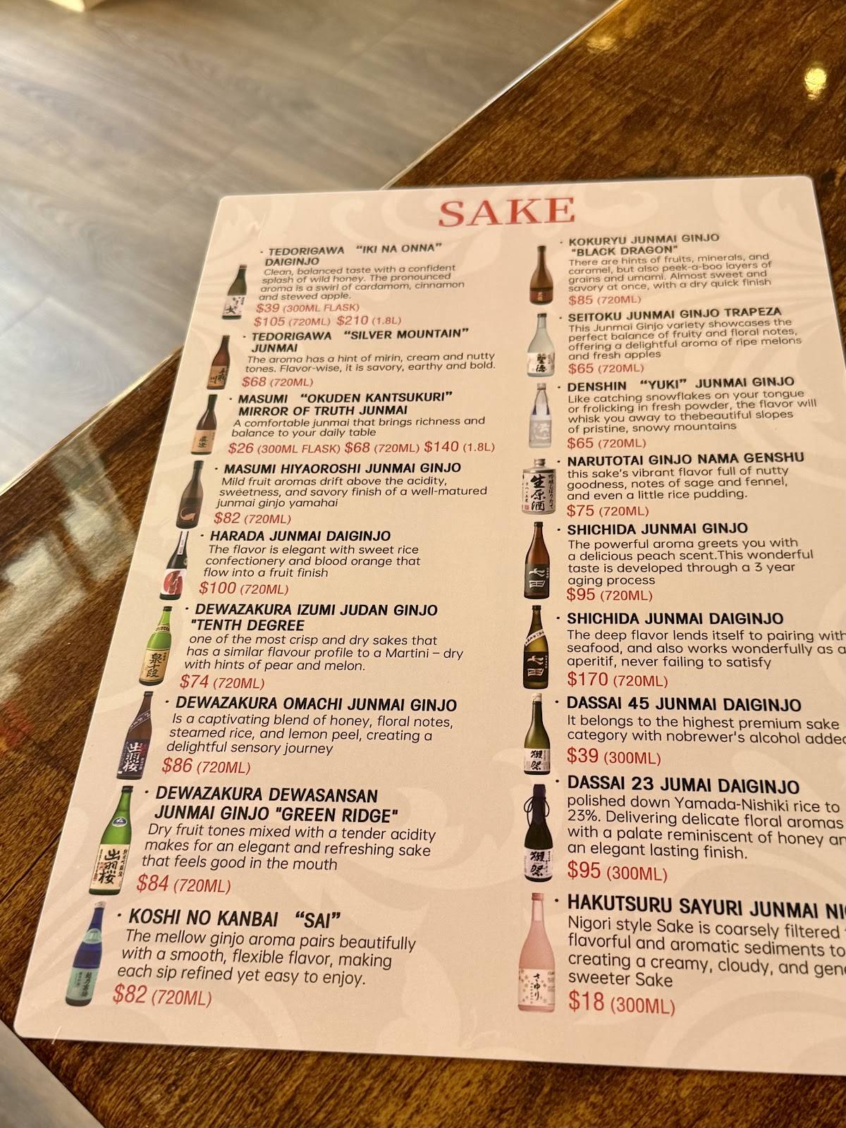 Kokoro Sushi меню
