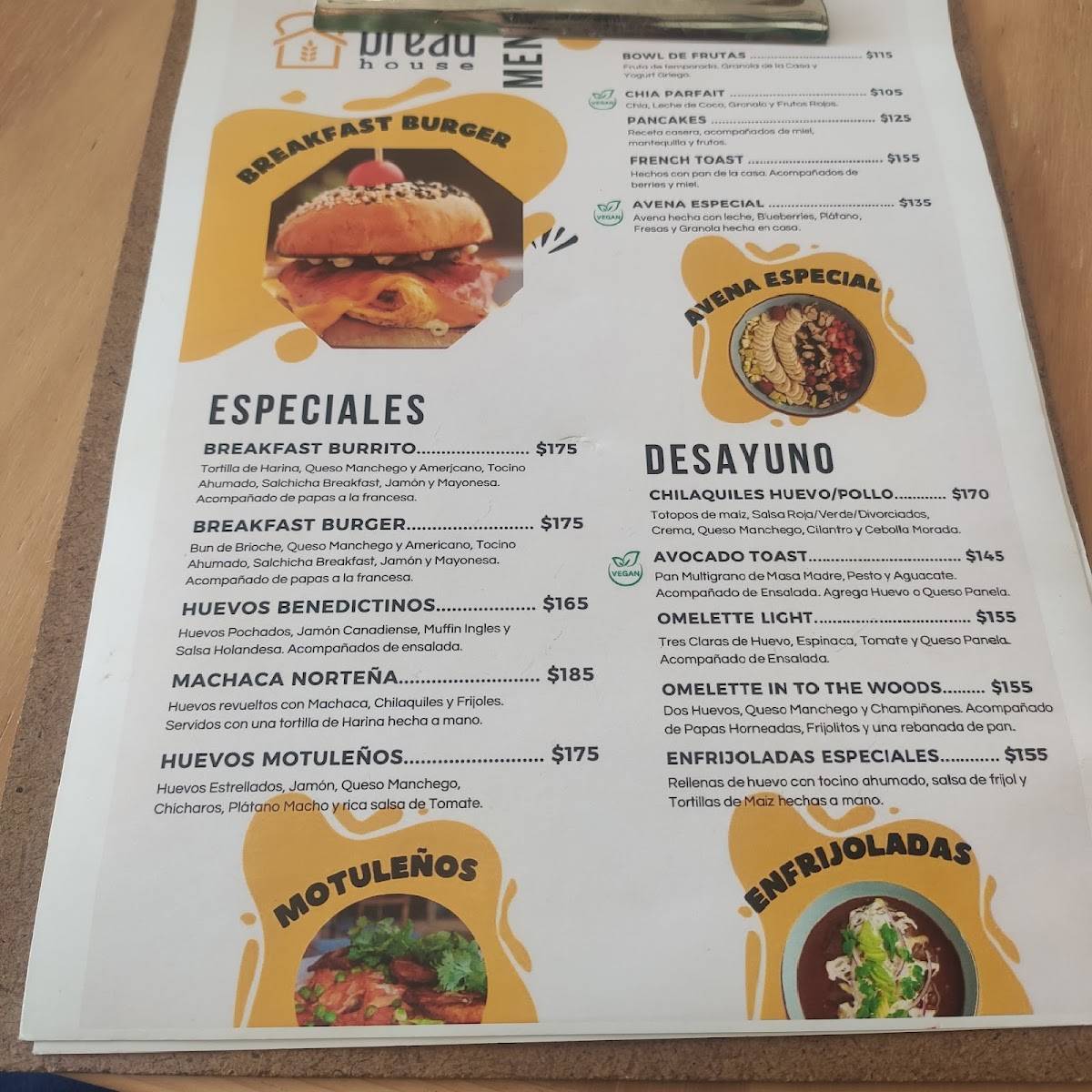 Bread House Mérida меню