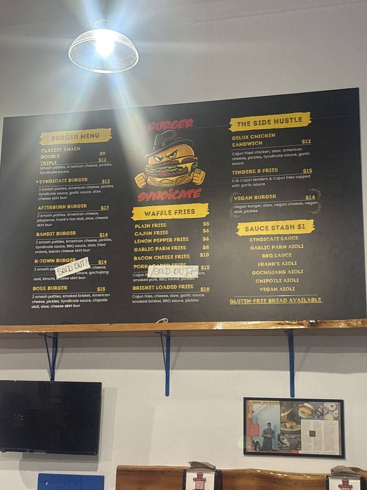 Burger Syndicate меню