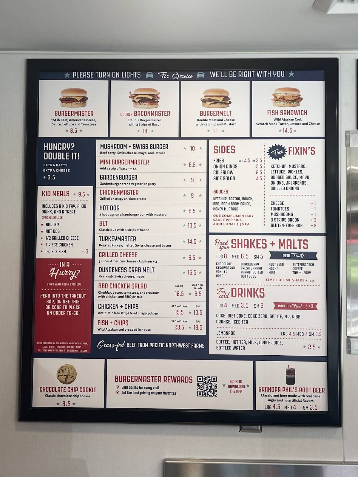 Burgermaster меню