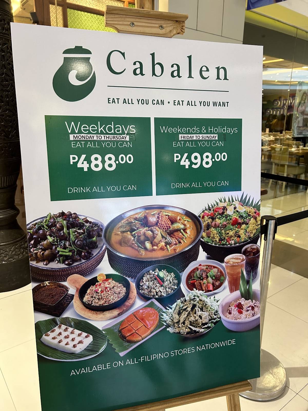 Cabalen - SM City Santa Rosa меню