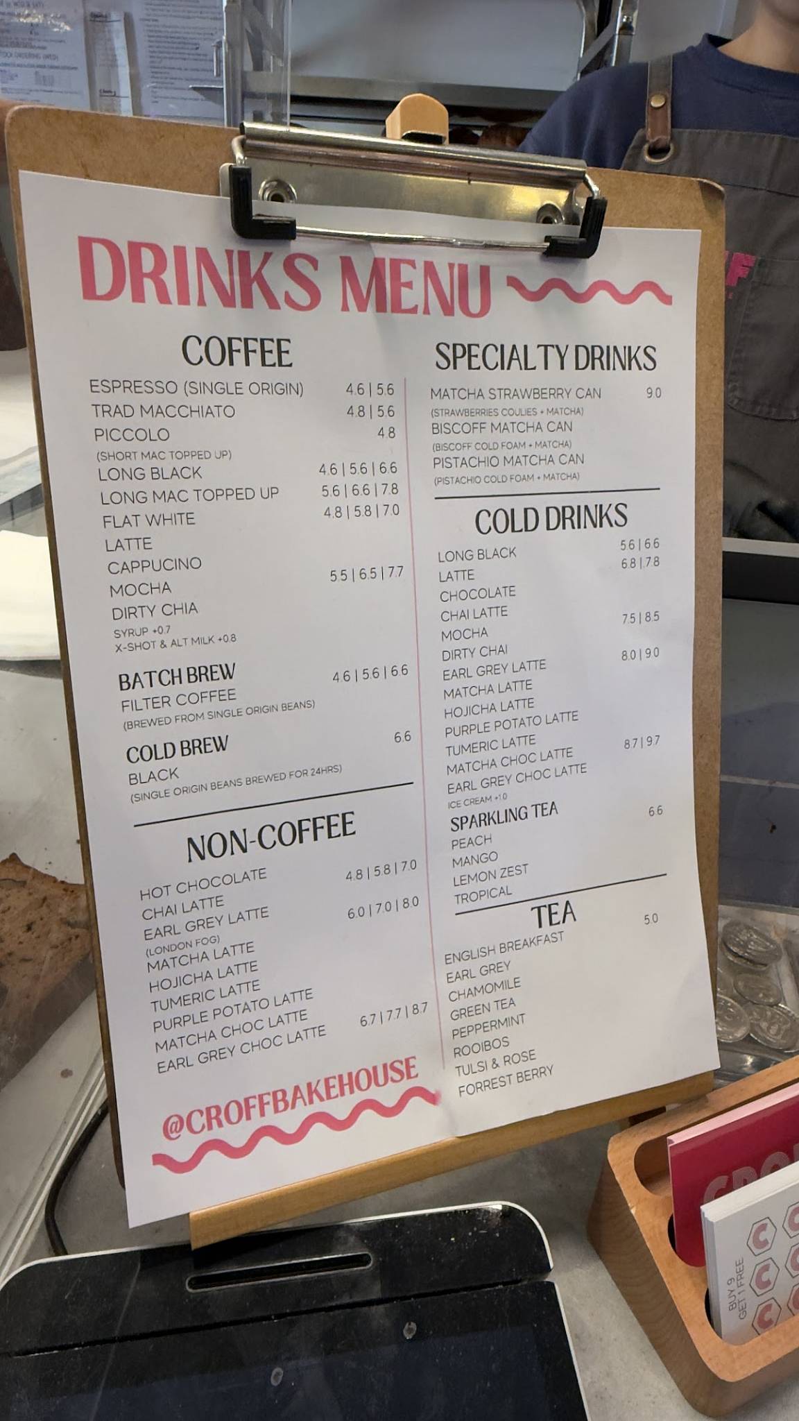Croff Bakehouse (Barrack St) меню