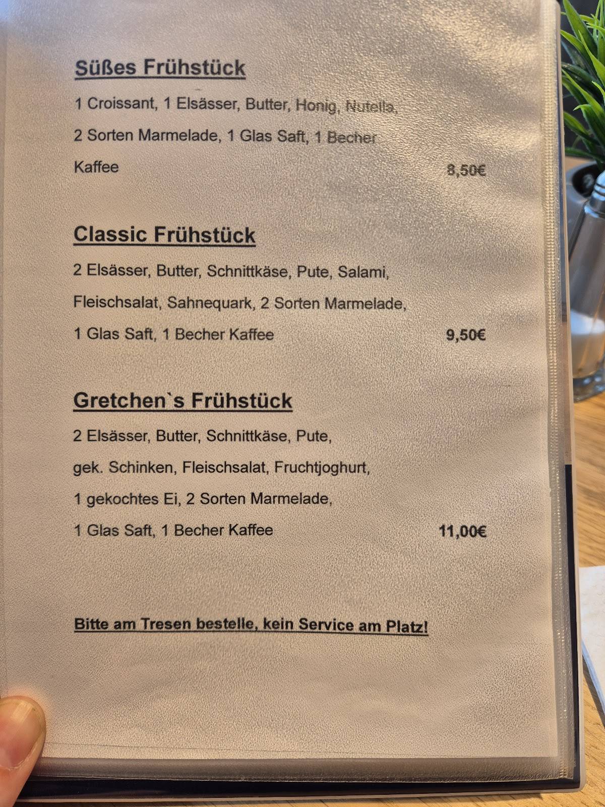 Cafe Gretchen Büsum меню
