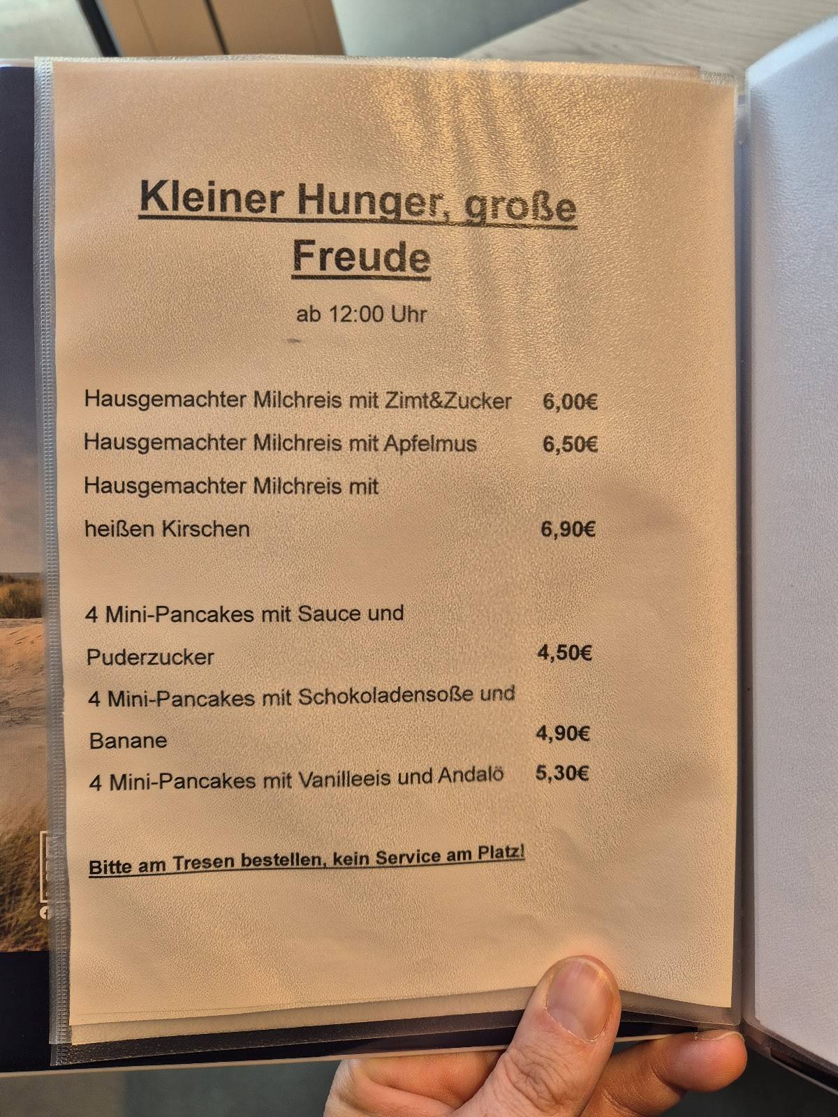 Cafe Gretchen Büsum меню