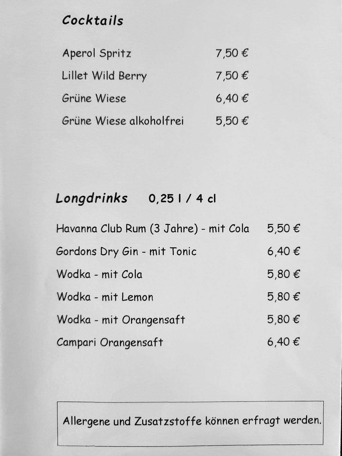 Hofcafé Grete меню