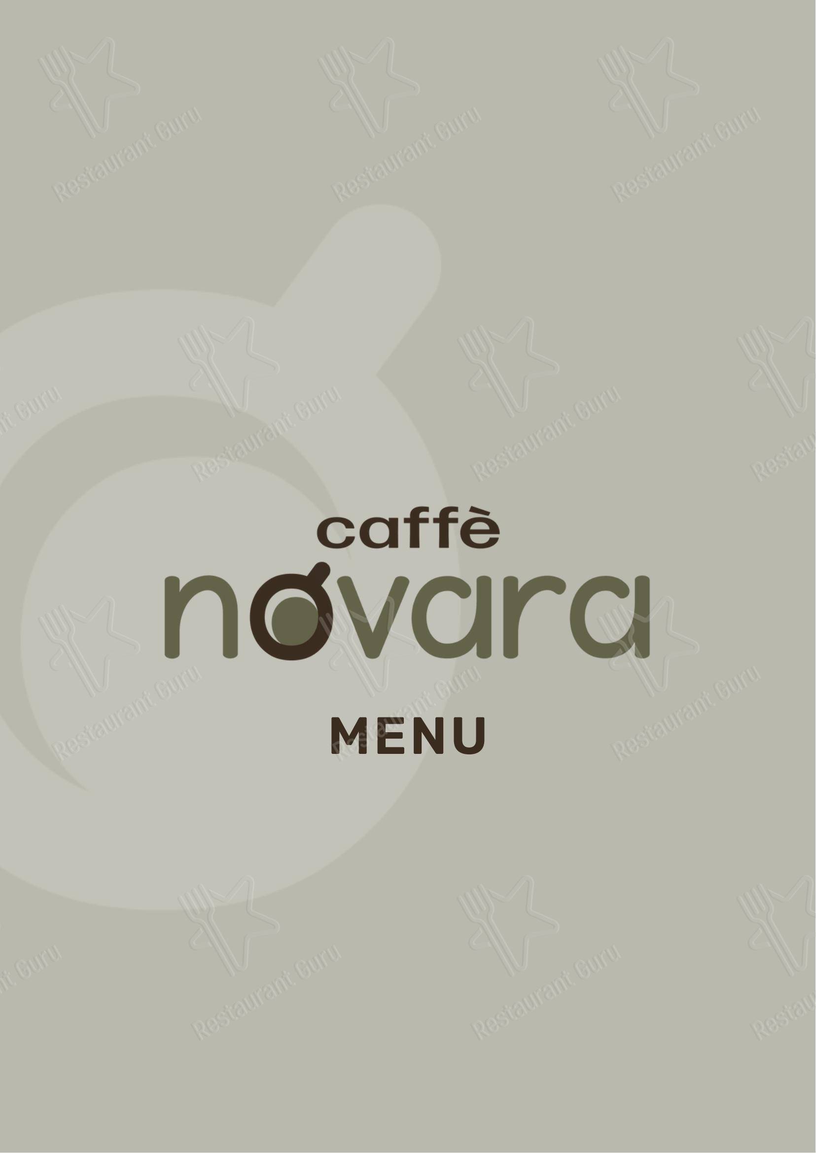 Меню паба и бара Caffè Novara