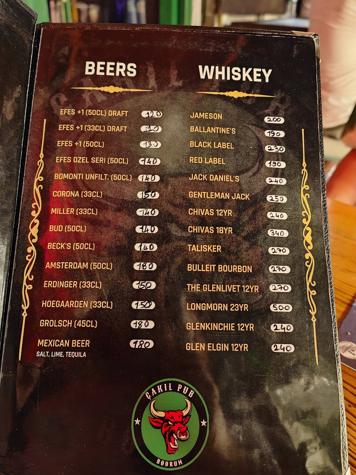Çakıl Pub меню