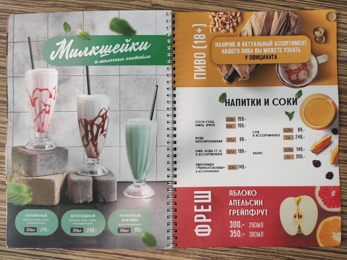 Калифорния меню