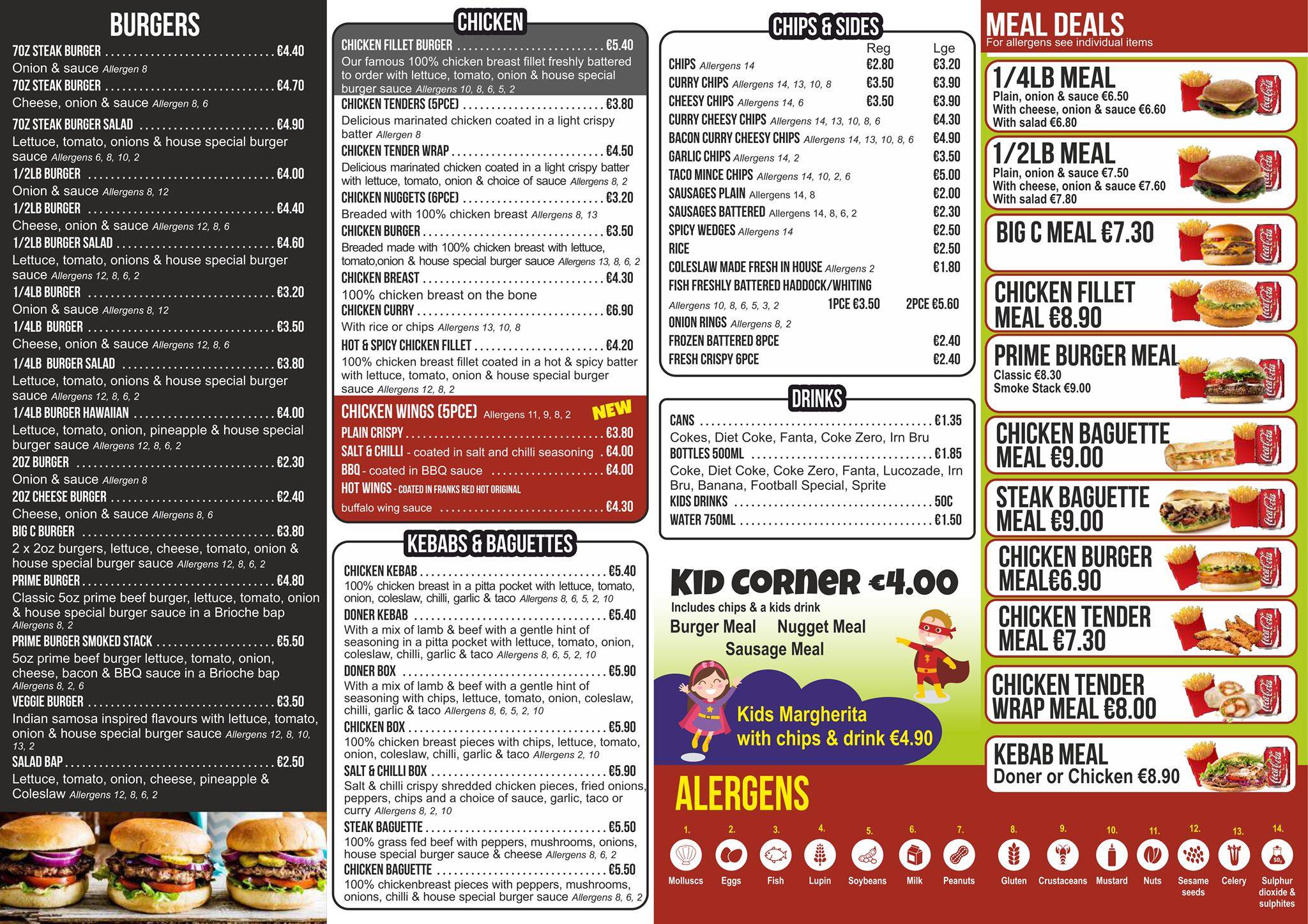 Barry’s Take-Away меню