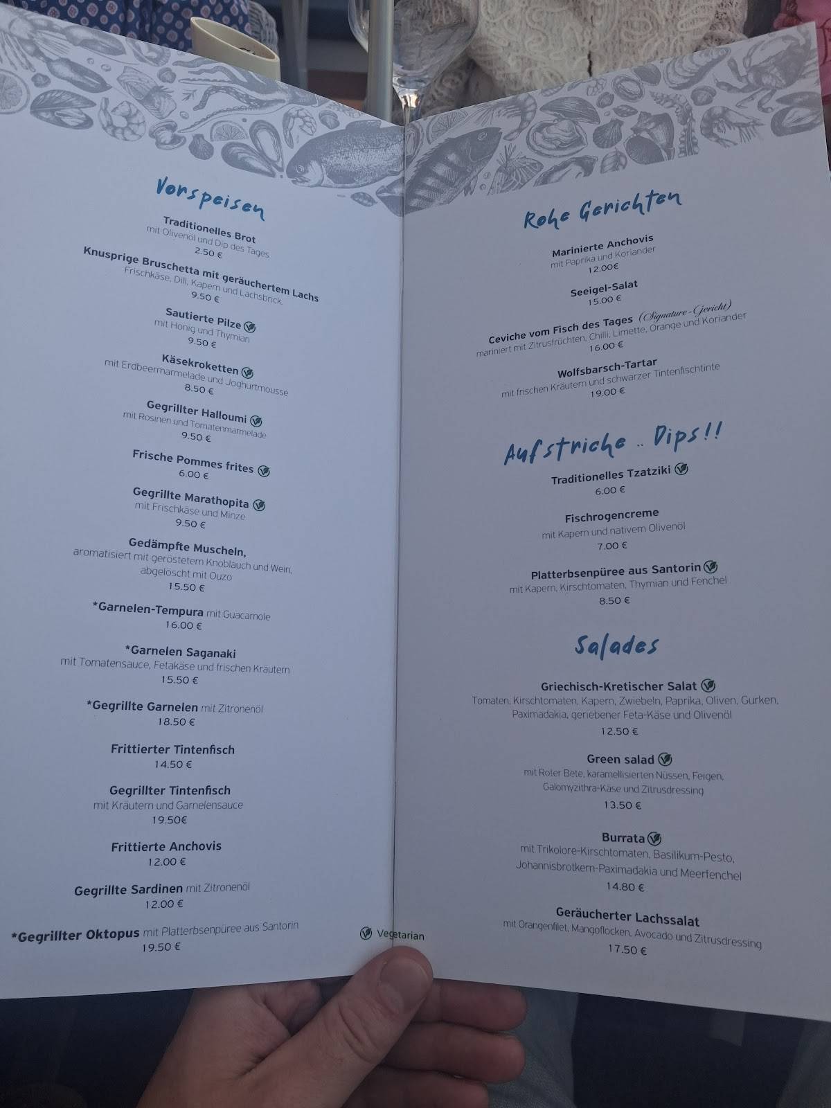 Cavo D'oro Restaurant меню