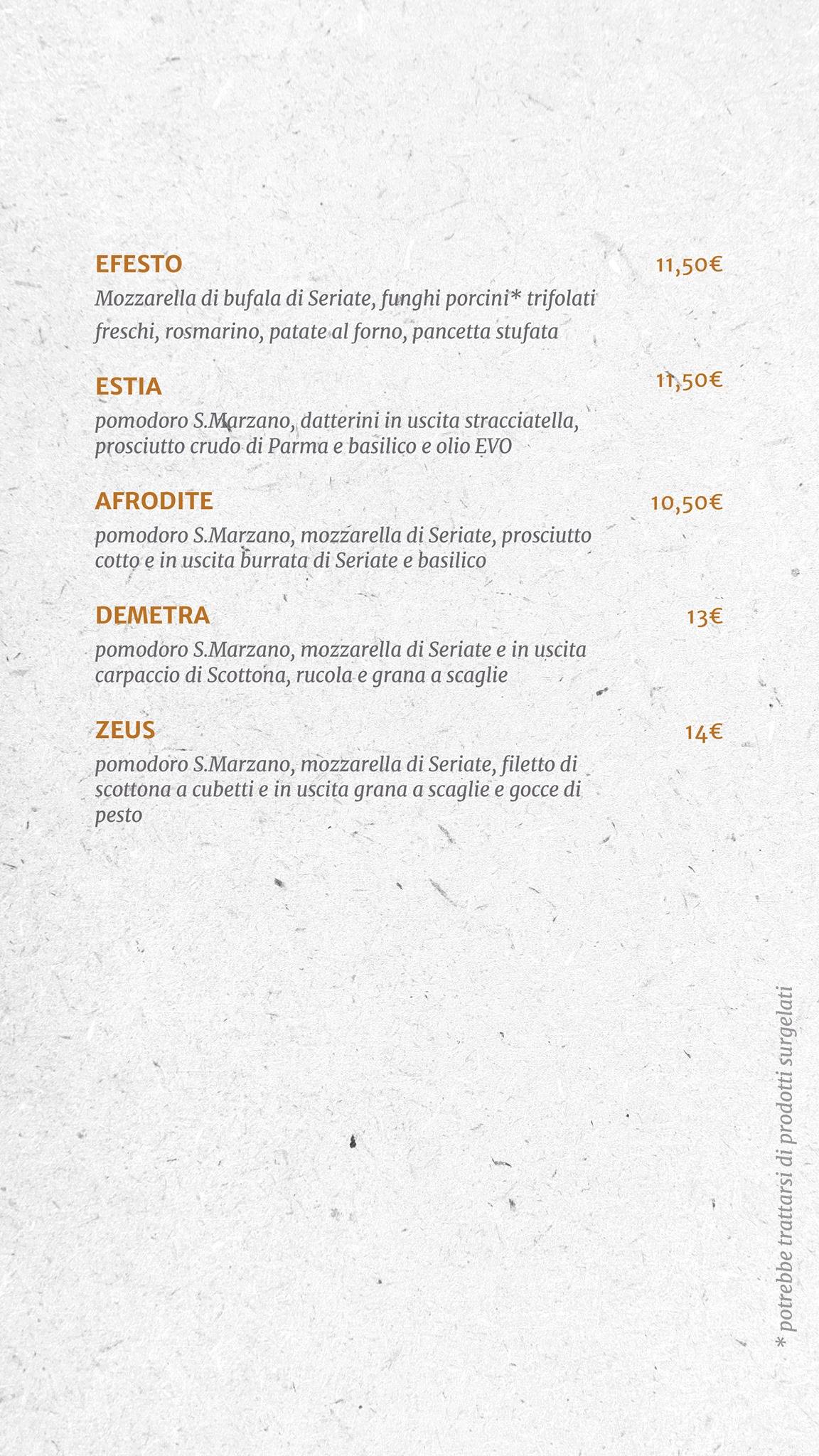 Weekend Ristorante Pizzeria меню