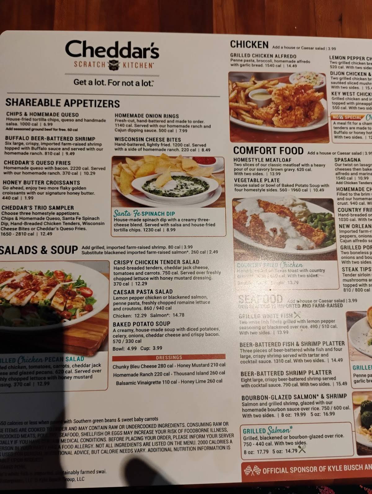 Cheddar's Scratch Kitchen меню