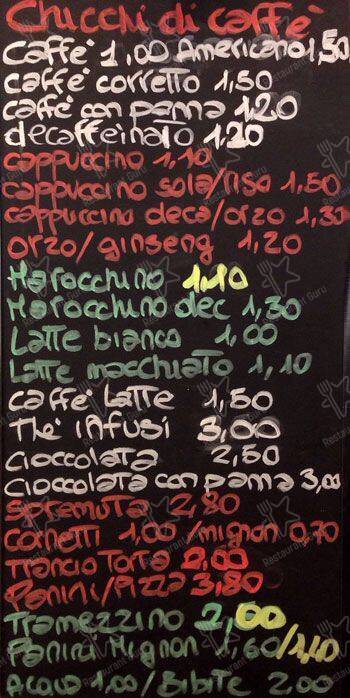Chicchi Di Caffe' Srl меню