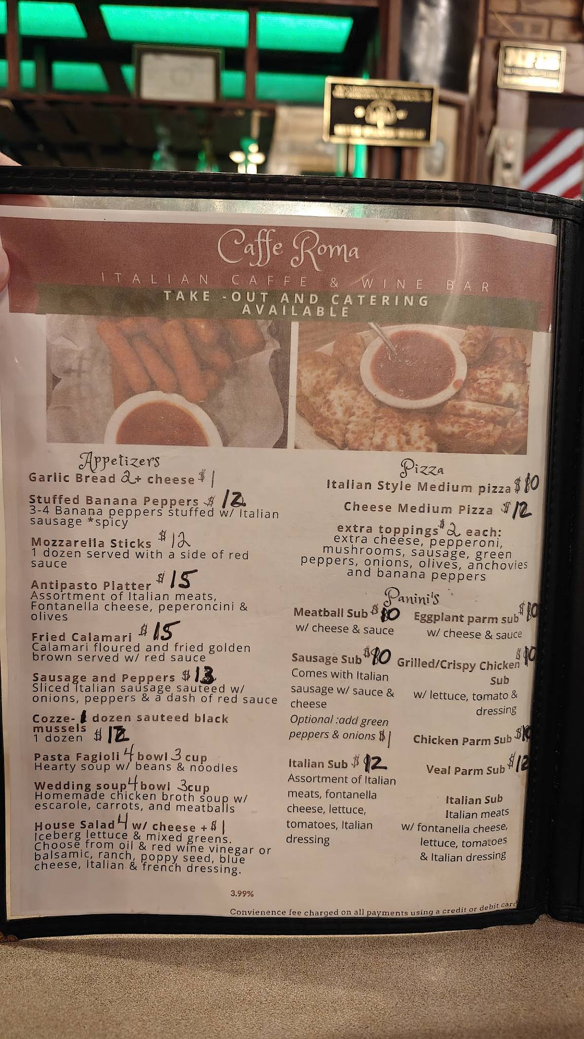 Caffè Roma меню