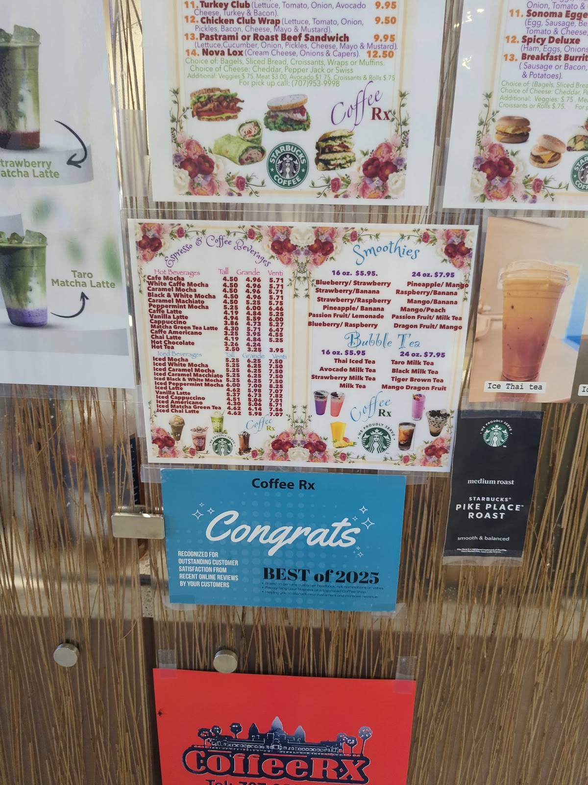Coffee Rx меню