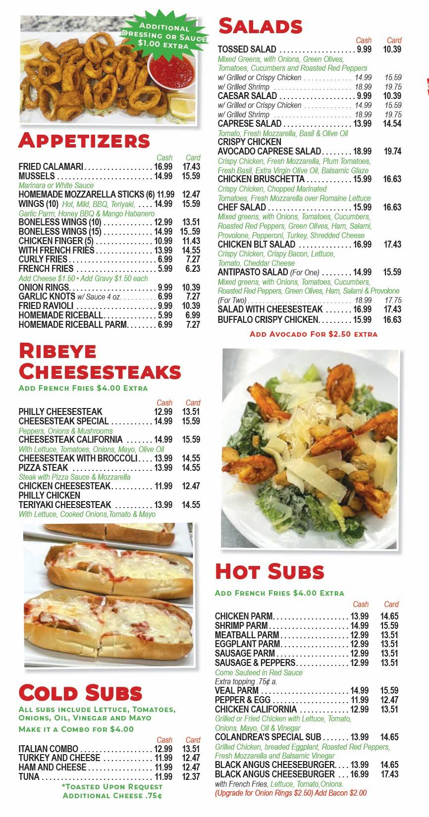 Colandrea Pizza King (Fishkill) меню