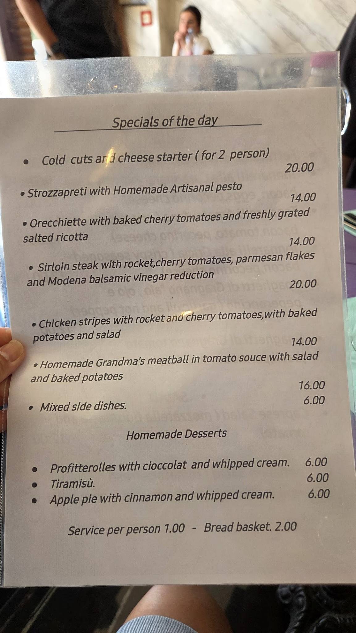 Confusion Bistrot меню